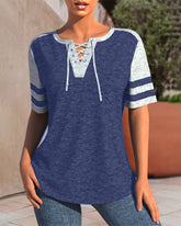 Kortärmad T-shirt med spets